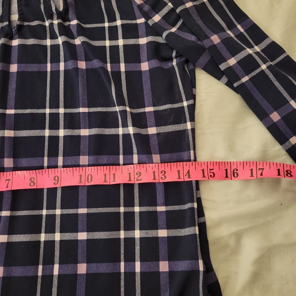 Blue & white checkered top XS - Picture 4 of 5